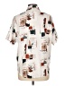 Assorted Brands Print Ivory Short Sleeve Button-Down Shirt Size L (estimated) - photo 2