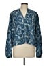 Ann Taylor LOFT Blue Long Sleeve Blouse Size L - photo 1