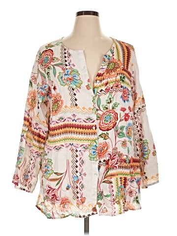 H By Halston 3/4 Sleeve Blouse (view 1)