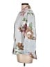 Unbranded 100% Linen Floral Gray 3/4 Sleeve Button-Down Shirt Size L - photo 5