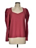 Nine West Burgundy Long Sleeve Top Size L - photo 1