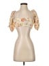 WeWoreWhat 100% Viscose Ivory Short Sleeve Blouse Size S - photo 1