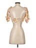 WeWoreWhat 100% Viscose Ivory Short Sleeve Blouse Size S - photo 2