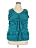 Alfani 100% Polyester Teal Sleeveless Blouse Size 2X - photo 1