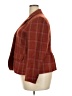 Talbots 100% Wool Plaid Red Brown Wool Blazer Size 18W - photo 5