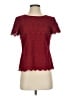 Ann Taylor LOFT 100% Polyester Burgundy Short Sleeve Top Size S (petite) - photo 1