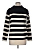 Chico's Stripes Black Turtleneck Sweater Size M - photo 1