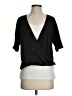 French Connection 100% Polyester Black Short Sleeve Blouse Size S - photo 1