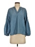 Caslon 100% Cotton Blue 3/4 Sleeve Blouse Size S - photo 1