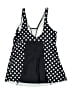 Unbranded Polka Dots Black Swimsuit Top Size XL - photo 2