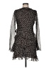 Topshop 100% Polyester Polka Dots Black Cocktail Dress Size 8 - photo 1