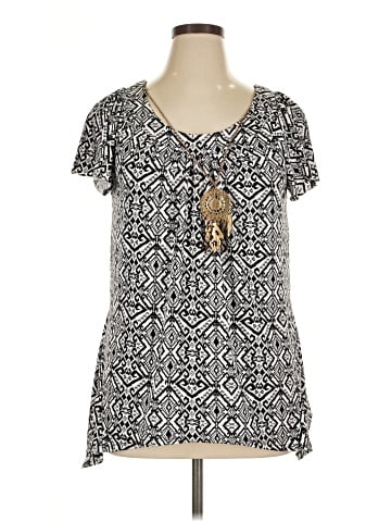 AB Studio Short Sleeve Blouse (view 1)