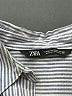 Zara Stripes Blue Long Sleeve Button-Down Shirt Size XS - photo 7