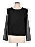 Dex Black Long Sleeve Blouse Size L - photo 1