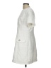 H&M 100% Polyester Tweed White Casual Dress Size L - photo 5