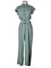 Monteau Solid Teal Jumpsuit Size S - photo 1