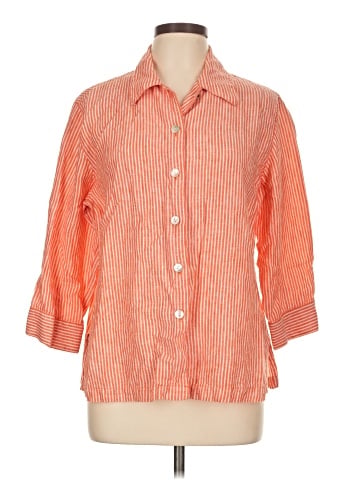 Chico's 3/4 Sleeve Button-Down Shirt (view 1)
