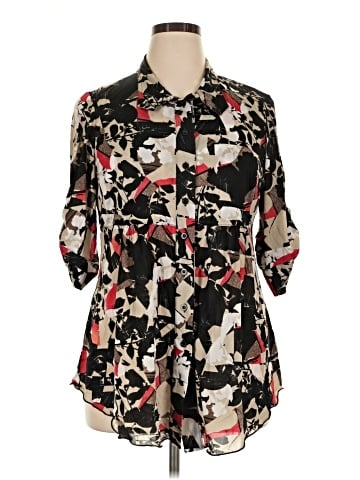 Style&Co 3/4 Sleeve Button-Down Shirt (view 1)