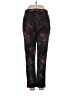 Pearl 100% Nylon Floral Black Casual Pants Size 2 - photo 2