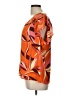 DR2 100% Polyester Orange Short Sleeve Blouse Size L - photo 5