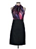 BCBGMAXAZRIA 100% Silk Graphic Black Cocktail Dress Size 8 - photo 1