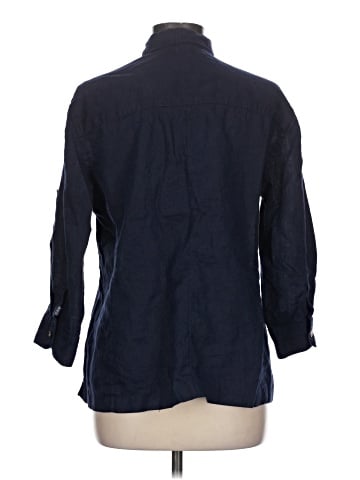 Lauren by Ralph Lauren 3/4 Sleeve Button-Down Shirt (view 2)
