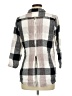 Soft Surroundings Checkered-gingham Gray 3/4 Sleeve Button-Down Shirt Size M - photo 2