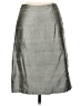 Honore Collection 100% Silk Metallic Silver Silk Skirt Size 6 - photo 1
