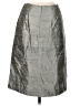 Honore Collection 100% Silk Metallic Silver Silk Skirt Size 6 - photo 2