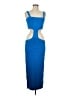 Express Color Block Blue Cocktail Dress Size M - photo 1