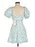 Zara 100% Polyester Hearts Blue Cocktail Dress Size M - photo 2