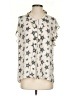 Zara Basic Stars Ivory Short Sleeve Blouse Size XS - photo 1