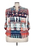 Cocomo Print Blue 3/4 Sleeve Blouse Size 4X - photo 1