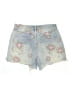 No Boundaries Floral Blue Denim Shorts Size 7 - photo 2