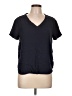 Cloth & Stone 100% Rayon Black Short Sleeve Top Size L - photo 1