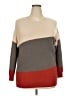 Evolution by Cyrus Color Block Brown Pullover Sweater Size XXL - photo 1