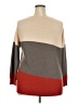 Evolution by Cyrus Color Block Brown Pullover Sweater Size XXL - photo 2