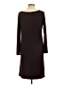 Moda International Solid Brown Casual Dress Size L - photo 2
