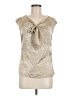 Ann Taylor 100% Silk Tan Sleeveless Silk Top Size 8 Petite - photo 1