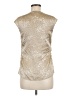 Ann Taylor 100% Silk Tan Sleeveless Silk Top Size 8 Petite - photo 2