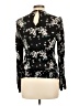 oasis 100% Viscose Floral Black Long Sleeve Blouse Size 12 - photo 2