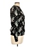 oasis 100% Viscose Floral Black Long Sleeve Blouse Size 12 - photo 4