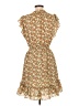 Lush 100% Polyester Floral Tan Casual Dress Size L - photo 2