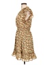 Lush 100% Polyester Floral Tan Casual Dress Size L - photo 5