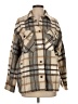 Zara Plaid Tan Coat Size S - photo 1