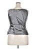 Doncaster Collection 100% Silk Silver Sleeveless Top Size 18 - photo 2