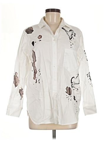The Kit. 3/4 Sleeve Button Down Shirt