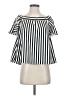 ASOS Stripes Black Short Sleeve Blouse Size 0 - photo 1