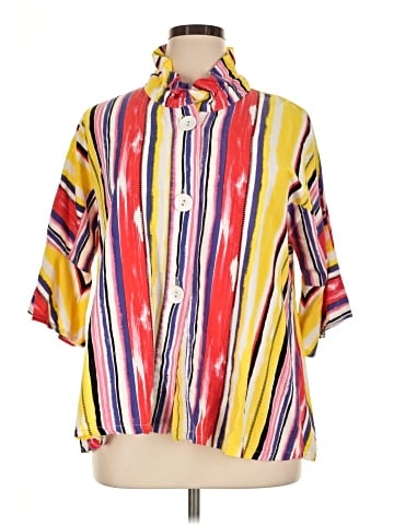 Peck & Peck 3/4 Sleeve Button-Down Shirt (view 1)