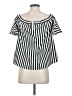 ASOS Stripes Black Short Sleeve Blouse Size 0 - photo 2